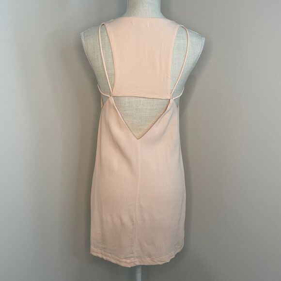 Vestique Pink Sleeveless Mini Dress Back Cut Out Women's Size Small Sundress - Picture 3 of 12